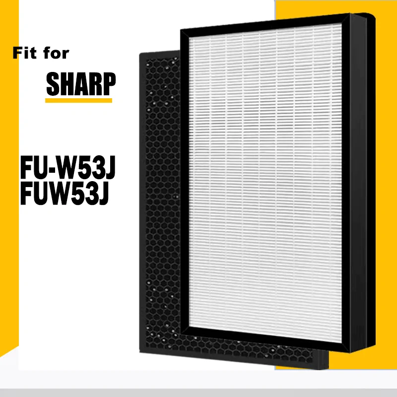 For Sharp FU-W53J FUW53J Air Purifier HEPA Filter and Carbon Filter FZ-W53SFJ FZW53SFJ