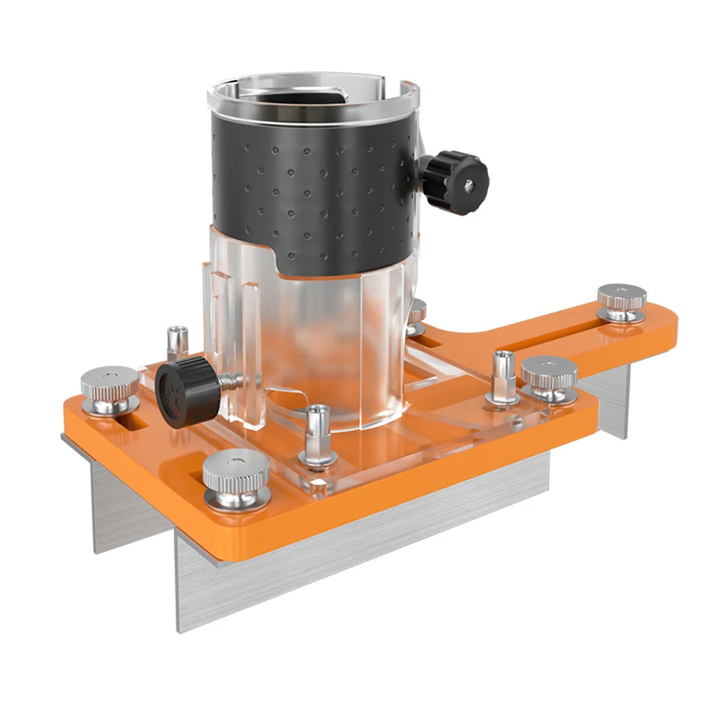 Base de défonceuse adaptable pour bois, outils pour défonceuse, fonctionne avec le bois, le plastique et le placage, disponible avec butée