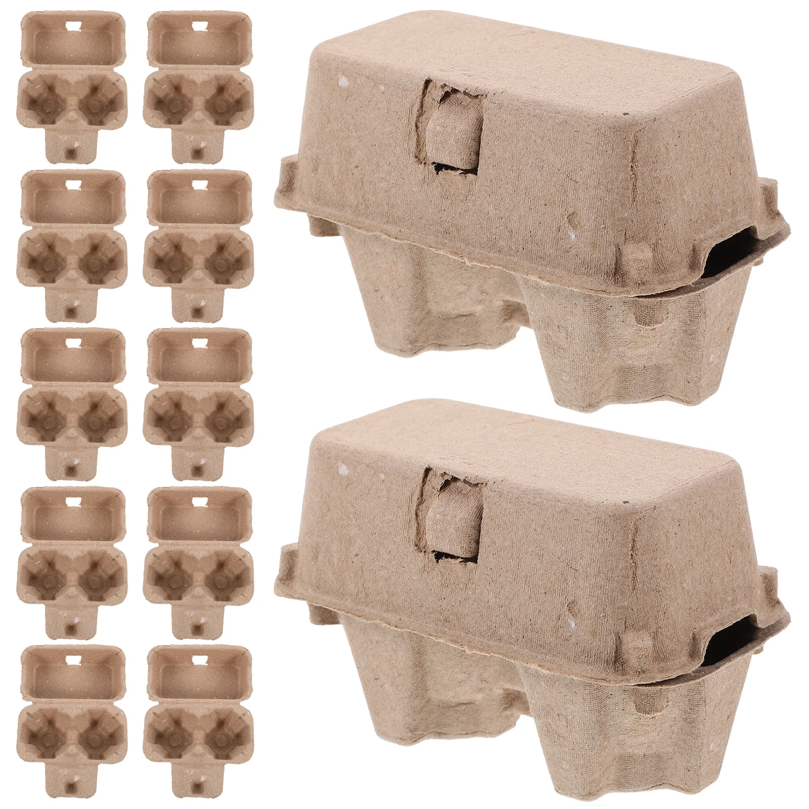 12Pcs Egg Carton Paper Pulp Container Egg Box Storage Boxes Bulk Holders Chicken Egg Trays Fridge ganizers Packaging Solutions