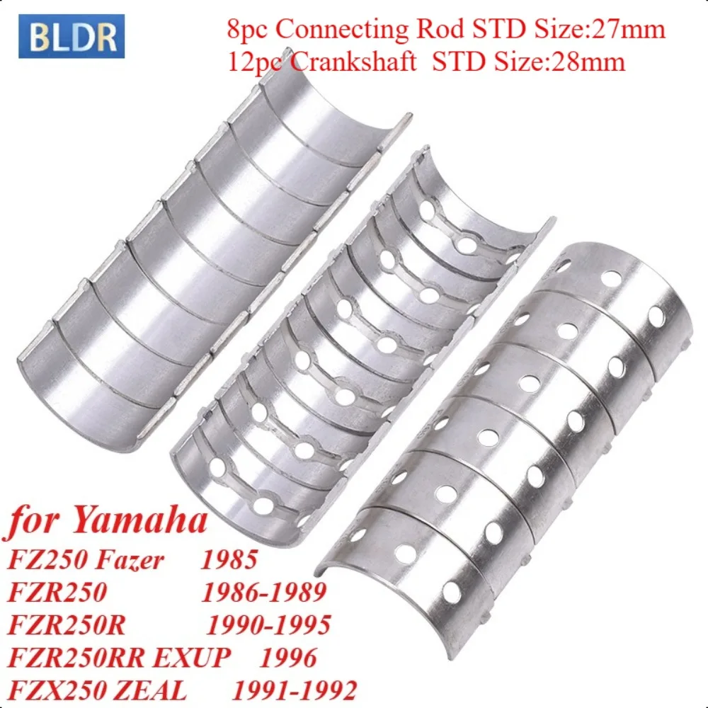 

Motorcycle Connecting Rod Crankshaft Main Bearing Kit 1HX-11416-00 for Yamaha FZ250 Fazer FZR250 FZR250R FZR250RR EXUP FZR 250