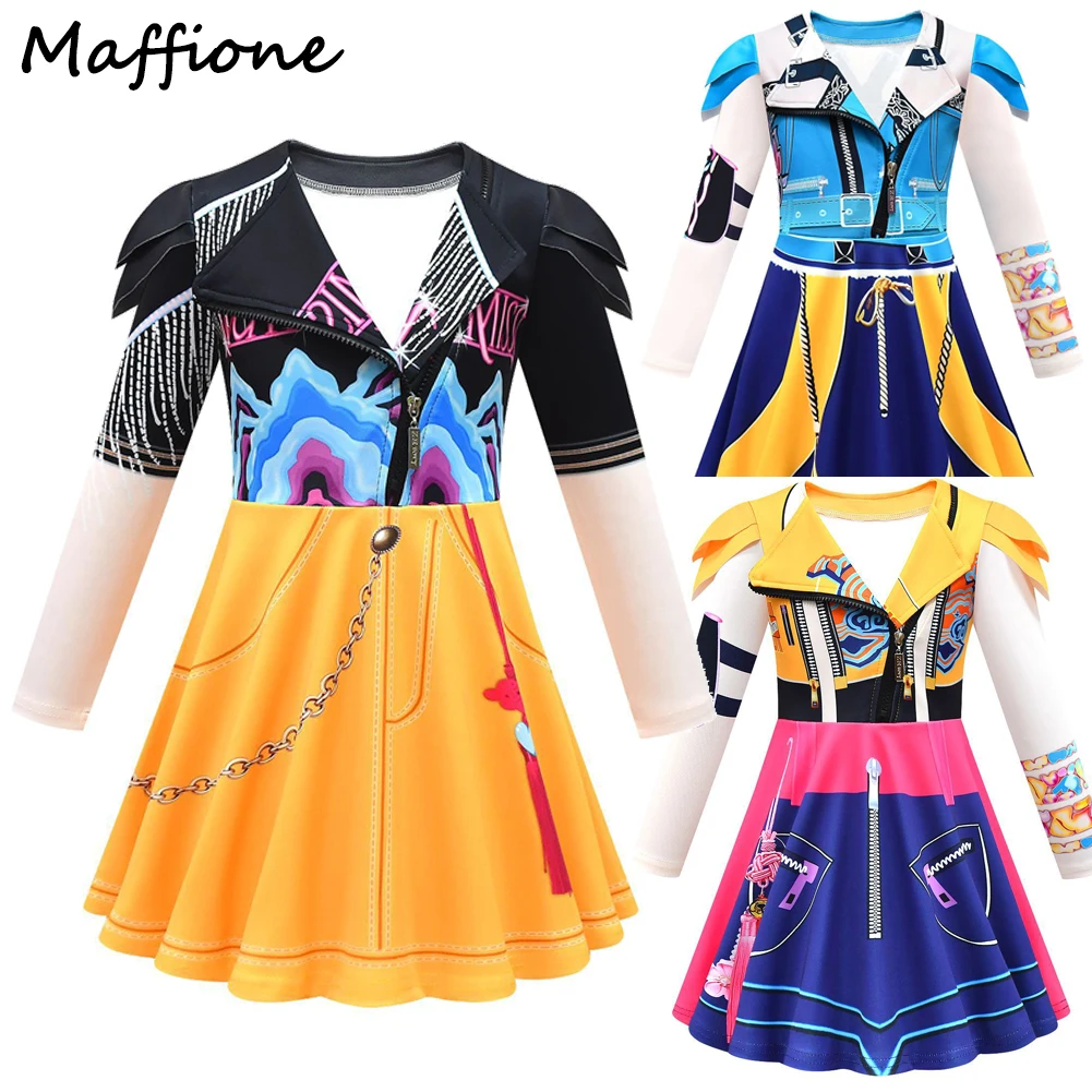 

Kids Demon Hunter of KPop Rumi Zoey Mira Cosplay Dress Costume Bags Child Girls Roleplay Fantasia Clothing Halloween Party Suits
