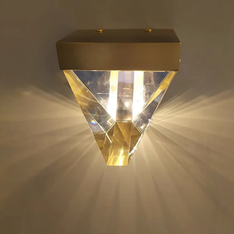 Contemporary Gold Luxury Living Room Wall Lights Crystal glass Ball Wall Lamp For Bedroom Room Entrance Stair Wall Sconces