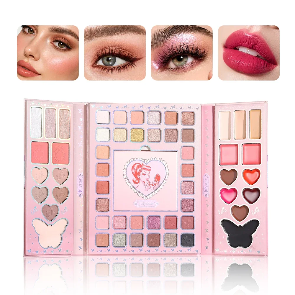 All-in-One Eye & Face Makeup Palette, 54 Shades Matte Shimmer Eyeshadow Blush Lip Gloss Concealer for Daily Party Makeup