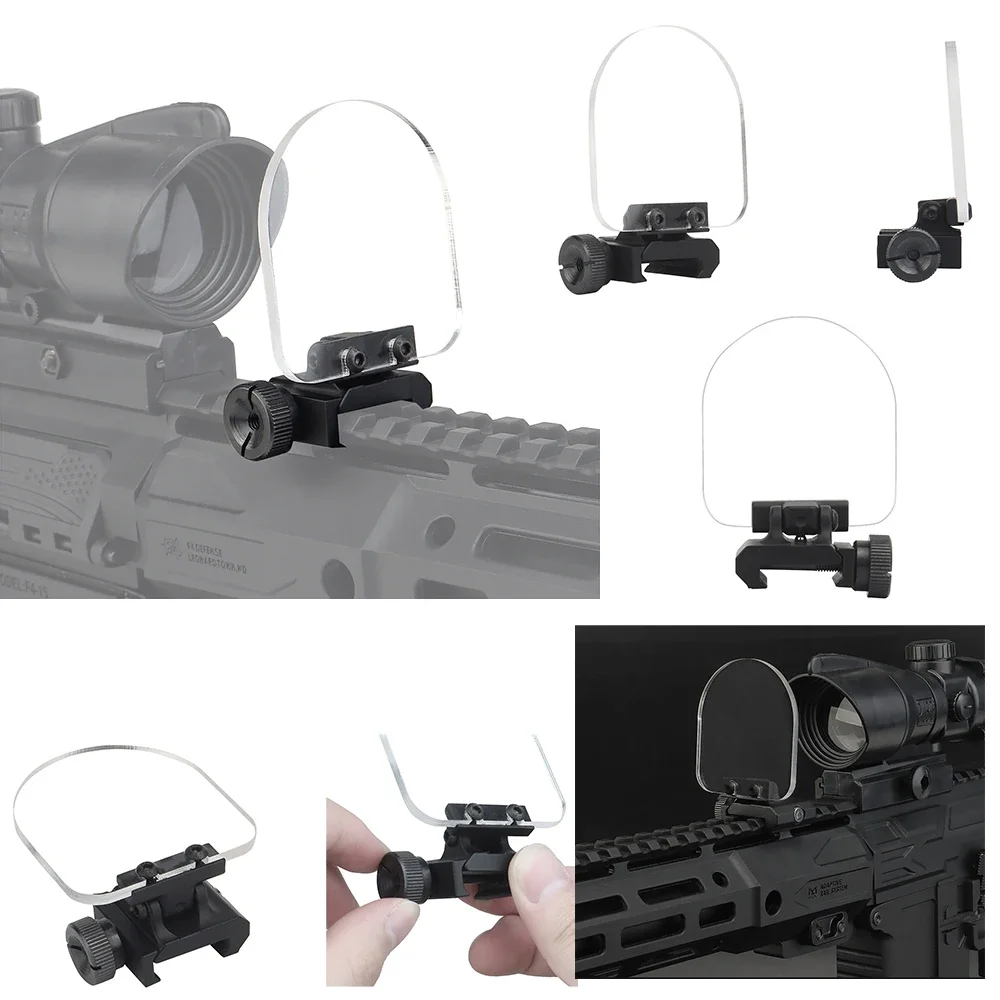 20mm Rifle Flip-up QD Scope Sight Shield Red Dot Sight/Holographic Scope Lens Protector for Outdoor Paintball Hunting Airsoft view 2