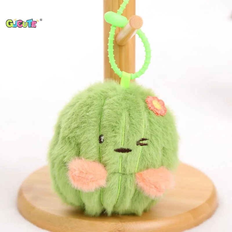 1 Piece 11cm Kawaii Simulation Lifelike Fairy Ball Bag Pendant Plush Toy Stuffed Plants Cactus Dolls Keychain For Girls Decor