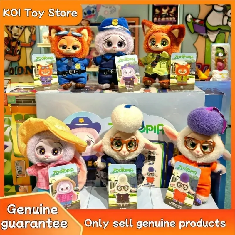 Nieuwe collectie Zootopia Nick Judy PVC Blind Box Pluche sleutelhanger Cartoon Anime knuffel