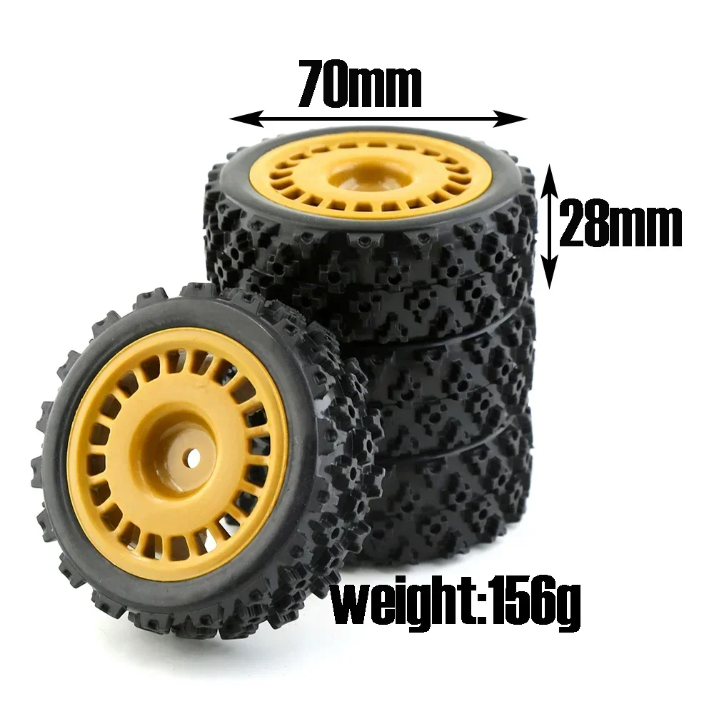 GGRC KKRC 70mm Rubber Tire Wheel Tyres for Tamiya XV-01 XV01 TA06 TT-01 TT-02 PTG-2 1/10 RC Racing Car Upgrade Parts Accessories