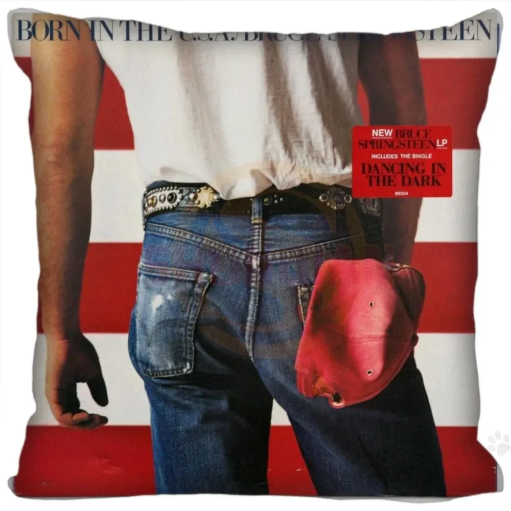 Home Use Custom Square Pillowcase Bruce Springsteen Soft Pillow Cover Zippered Hot Product SQ00611-H06