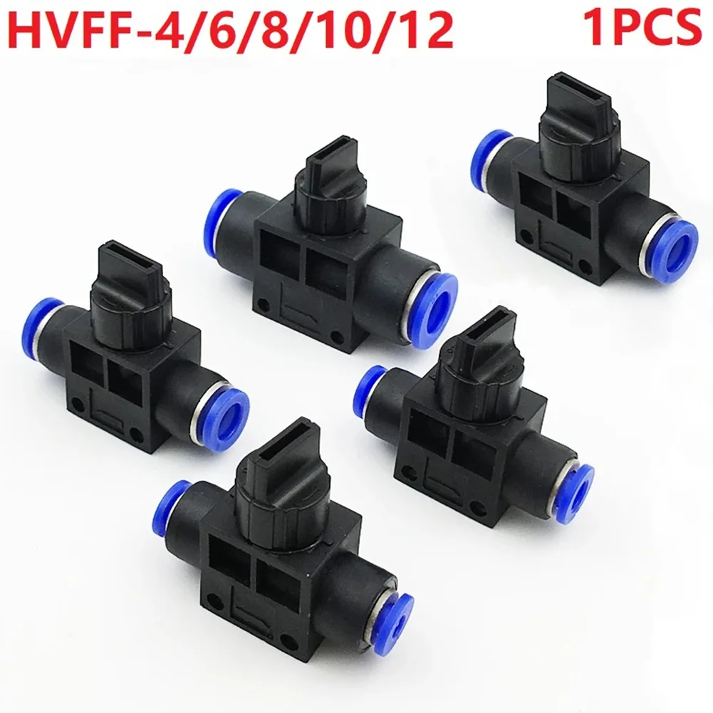 1 Pcs Quick Fitting HVFF-4/6/8/10/12 0~60C Air / Vacuum Mechanical Equipment Mining Enterprises PU / Nylon Plastic