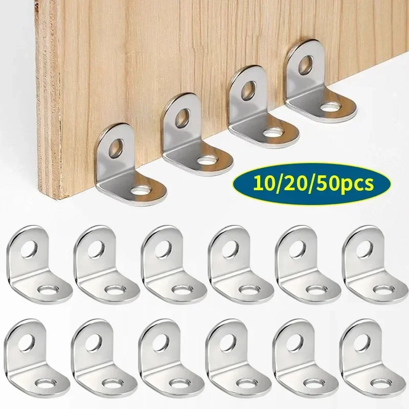 10/20/50 Pcs L-Shaped Bracket, Right Angle Fastener Corner Code, Furniture Seam Fixing, Used for Chairs, Cabinets, Tables