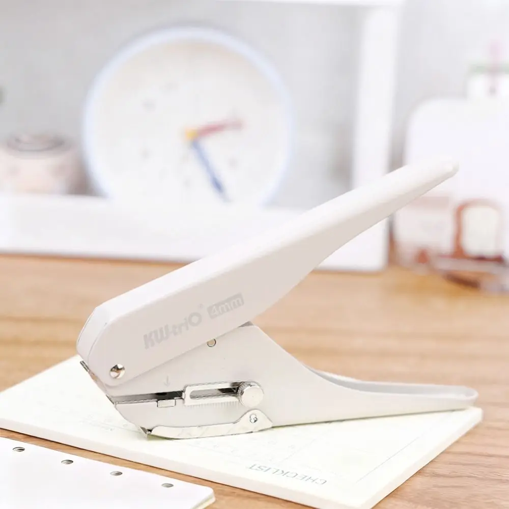 4mm Single Hole Puncher Labor-saving DIY Craft Hole Punch Machine Loose-leaf Binding Tools Single Hole Paper Puncher Binder
