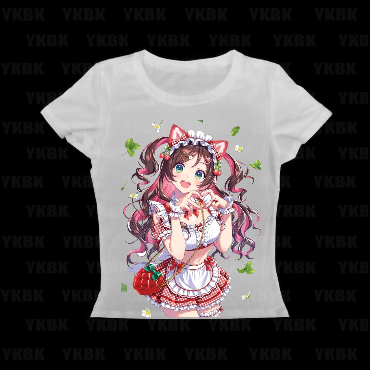 

Футболка с короткими рукавами и принтом для девочек, летние футболки с графическим рисунком, повседневный топ в стиле Харадзюку с круглым вырезом