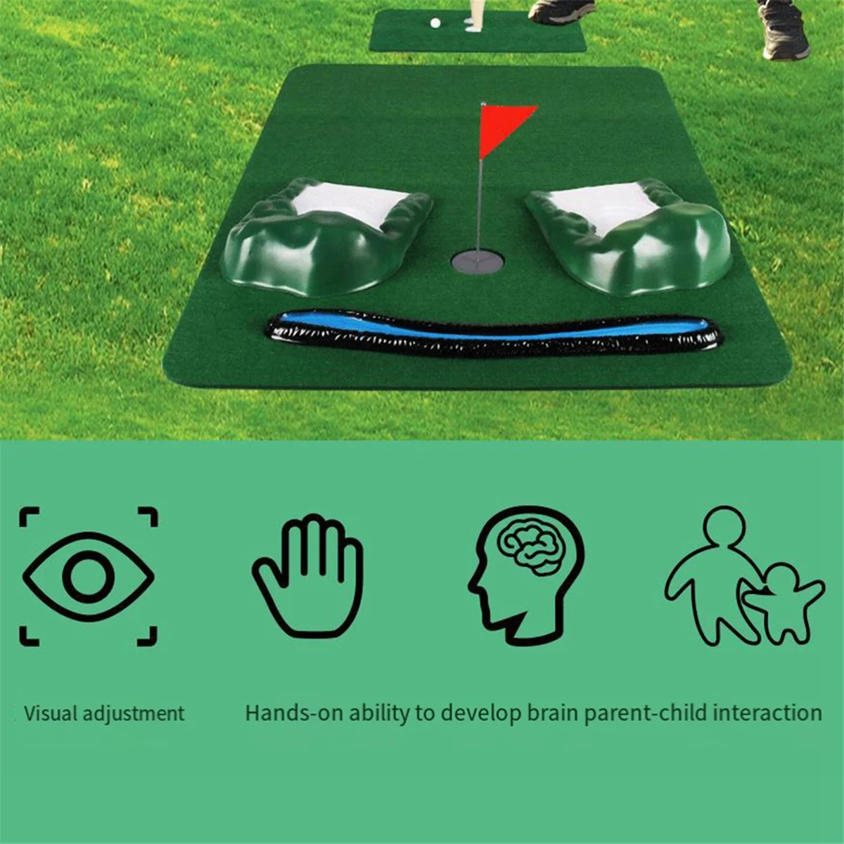 Mini juego de Golf A72I, Mini juego de muñecas para palos de Golf, juegos de interior para padres e hijos, juguetes educativos de plástico para niños, juguetes de Golf rojos