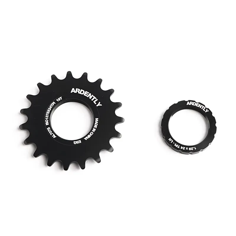 Ardently 13/14/15/16/17/18/19/20T Fixed Gear Bicycle Black Wheel Cogs Strengthen Sprocket & Lockring For 1 Speed Track Bike Hub