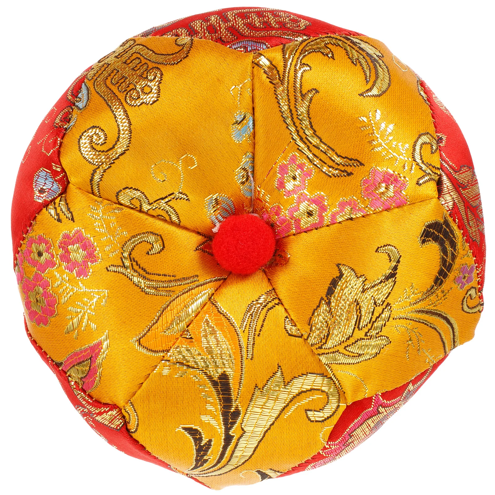 

Cushion Wooden Fish Mat Mini Singing Bowl Prayer Pad Bottom Handmade Fabric Large Nepal
