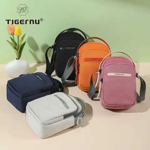 Tigernu Sling Tas Voor Vrouwen Mode Mini Telefoon Tas Meisjes Casual Kleine Outdoor Rits Crossbody Tasje Eenvoudige Schoudertas Bolsas