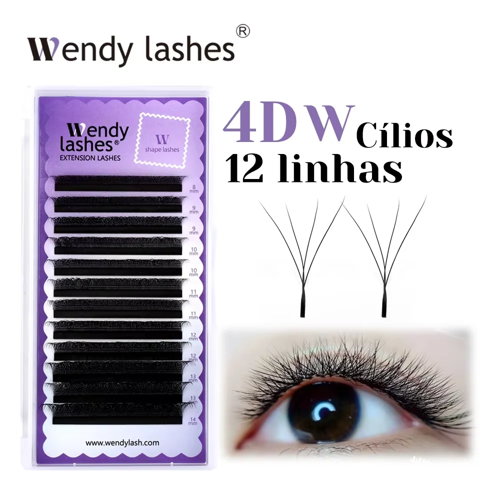 4D W Wimpernverlängerungen Make-up W Stil gefälschte Wimpern weiche natürliche handgemachte hochwertige Wimpern Großhandel Wendy Lashes 5PCFreeShip