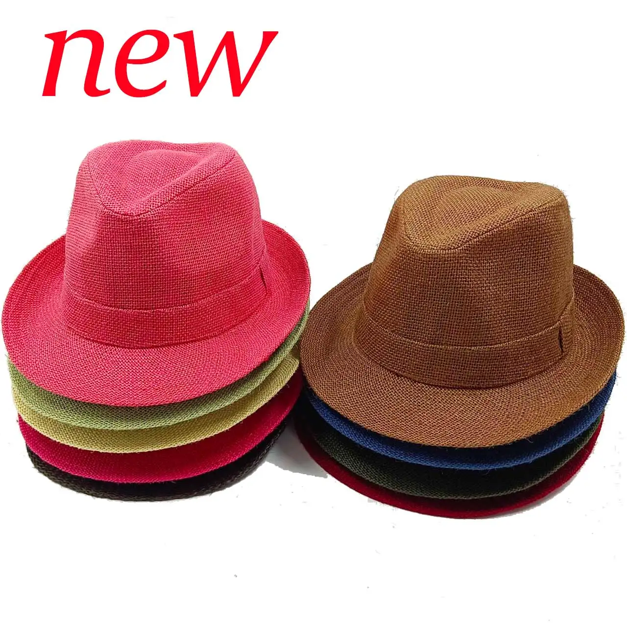 

Men's jazz straw hat new style linen material summer sun protection straw hat classic jazz hat sombreros de hombre