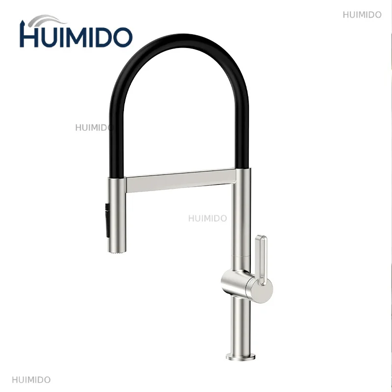 Kitchen Faucet Sink Faucets Rubber Pull Down Stream Sprayer Taps Rotatable Kitchen Mixer Water Tap Hot Cold Crane Brass Grey