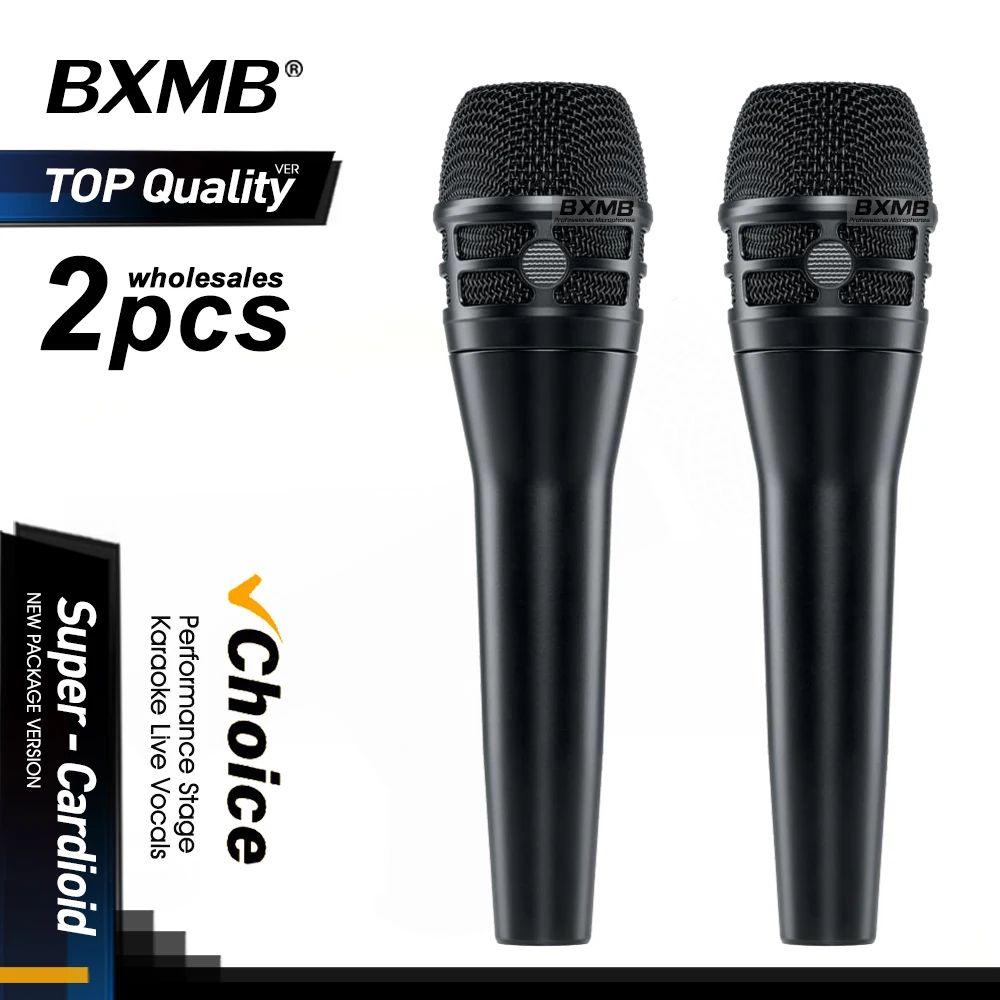 

2PCS Metal KSM8HS Professional Cardioid Dynamic Mic Black Color KSM8 Wired Microphone Mic For Karaoke Live Vocals Performance