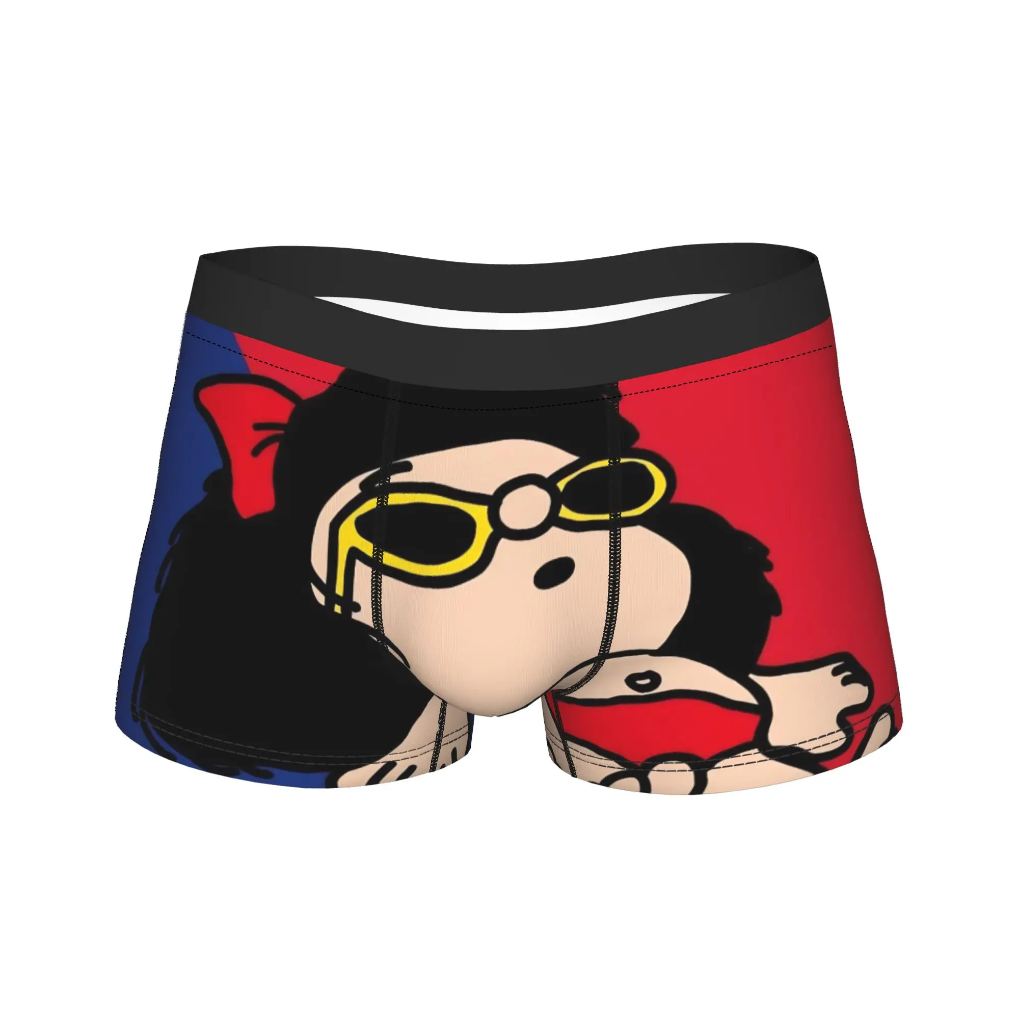 

Мужское длинное нижнее белье с героями мультфильмов, трусы-боксеры с юмором, шорты, мужские трусы из полиэстера, большие размеры