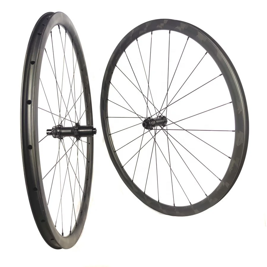 

Bike Wheelset Carbon 12mm Racing 700C 30MM Thru Axel Carbon Wheel Tubeless Disc