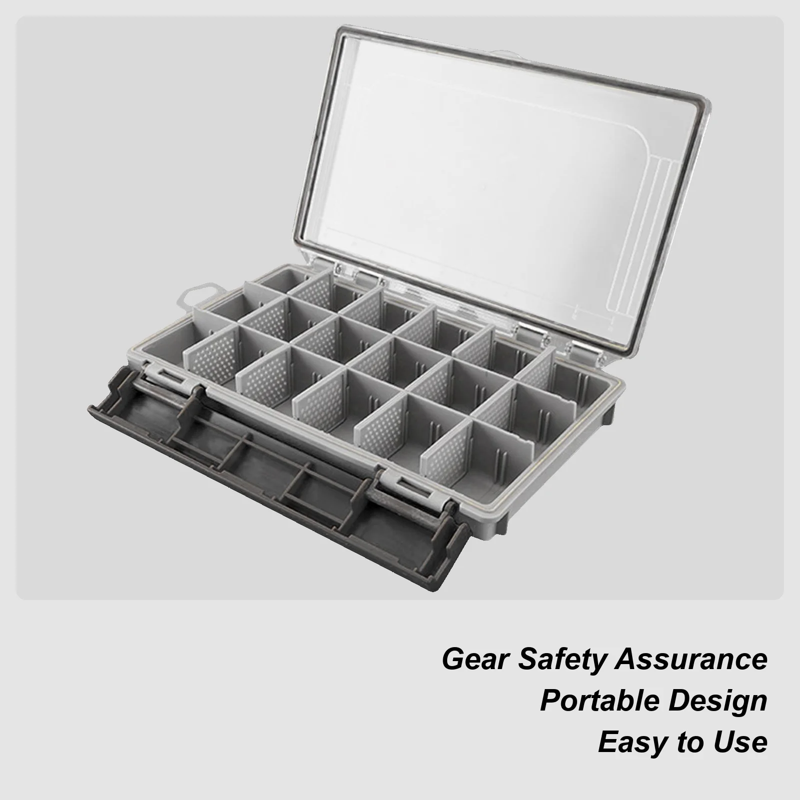 

Small Tackle Box Angling Gear Divided Storage Portable Weatherproof Fishing Tackle Box For Lure And Angling Gear Accessories