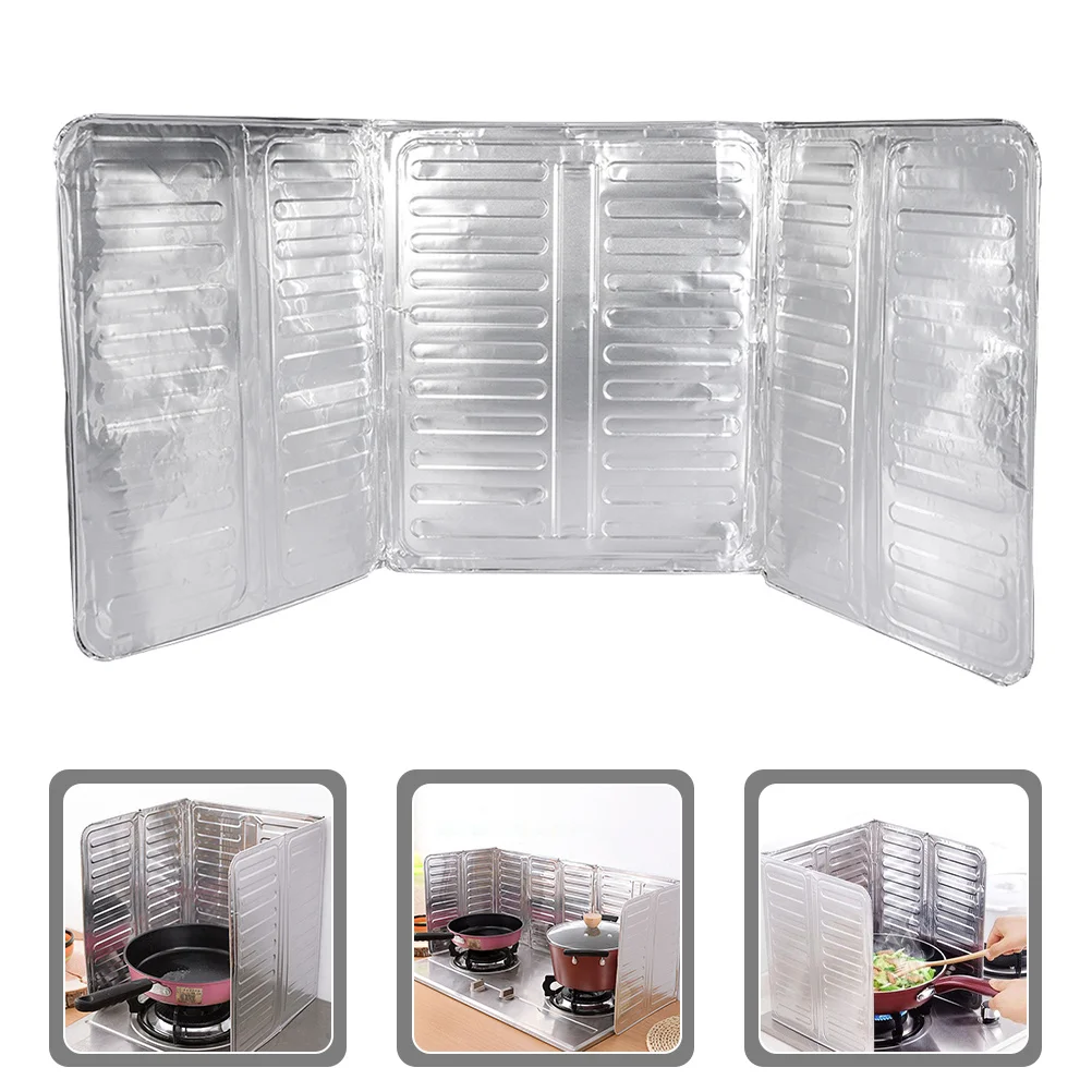 

1pcs Grease Screen Foldable Stove Splatter Guard For Kitchen Wall Protection Oil Barrier Backsplash Protector Grease Splatter