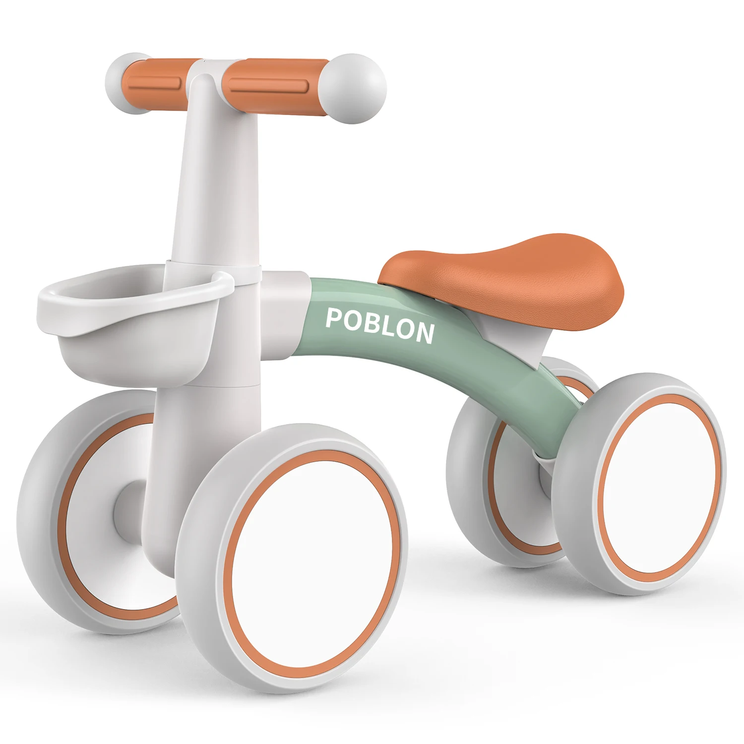 Bicicleta de equilibrio de 4 ruedas para bebés de 12 a 24 meses Bicicleta de equilibrio infantil sin pedales para niños y niñas de 1 a 2 años