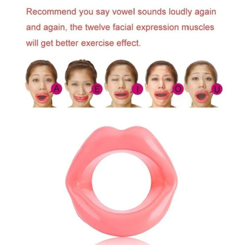 Silicone Rubber Mouth Piece Muscle Face Slimmer Exercise Anti Wrinkle Lip Trainer Mouth Massager Exerciser Mouthpiece Face Care