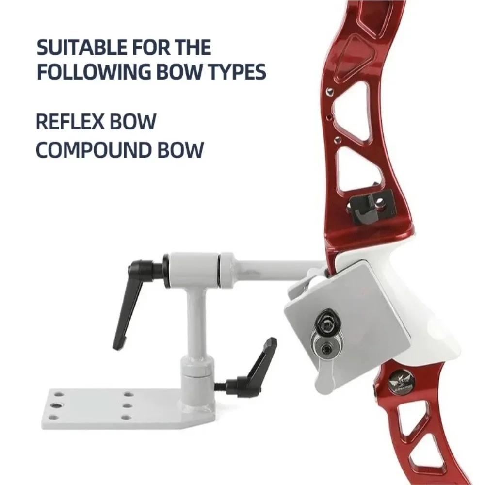 Steel Compound Bow Vise Adjustable Archery Tuning Stand for Recurve Bow Repair Maintenance Clamp Tool Hunting Shooting Accessory
