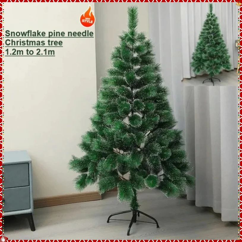 

Artificial Christmas Tree Snowflake Pine Needle PET Large Green Christmas Tree 120cm To 210cm Family Christmas Party Decorations