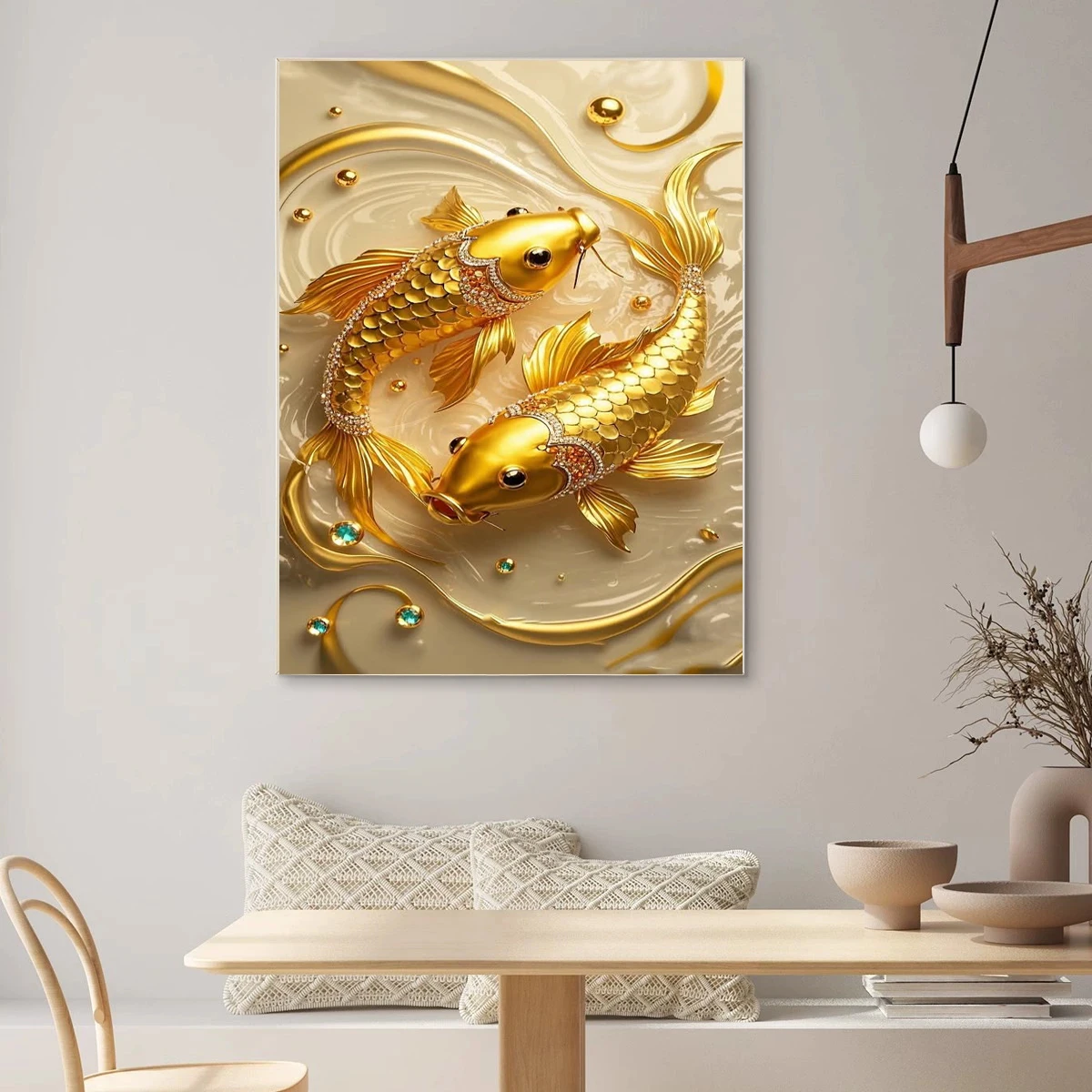 High definition digital inkjet animal gold/goldfish frame decoration painting home/bedroom  decoration painting room decor