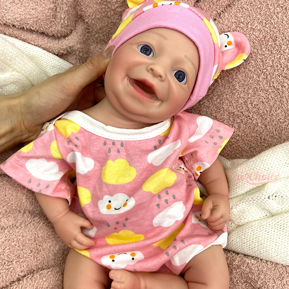 قابل للغسل 17 "سيليكون تولد من جديد دمية طفل سيليكون الاصطناعي تولد من جديد دمية نابض بالحياة الوليد طفلة الاطفال لعبة الفنان المقتنيات