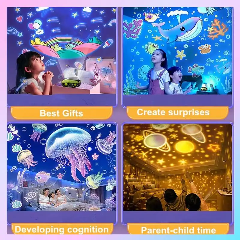 

AB25-Star Projector Night Light For Kids,Cartoon Robot Car Projection Lamp Gift For Birthday,Christmas Celebration Room Decor