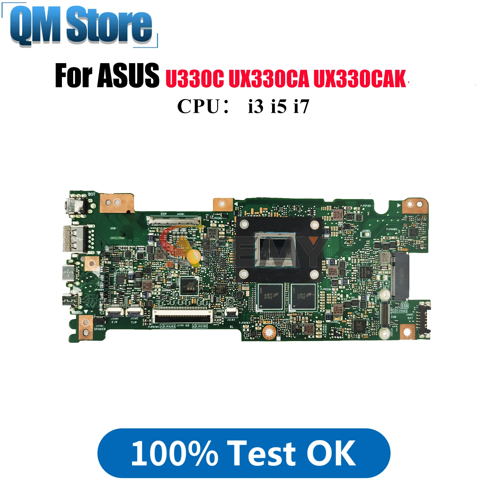 

UX330CA Материнская плата для ноутбука ASUS ZenBook UX330C UX330CA U330C UX330CAK Материнская плата для ноутбука с процессором i3 i5 i7 100% тест OK stk