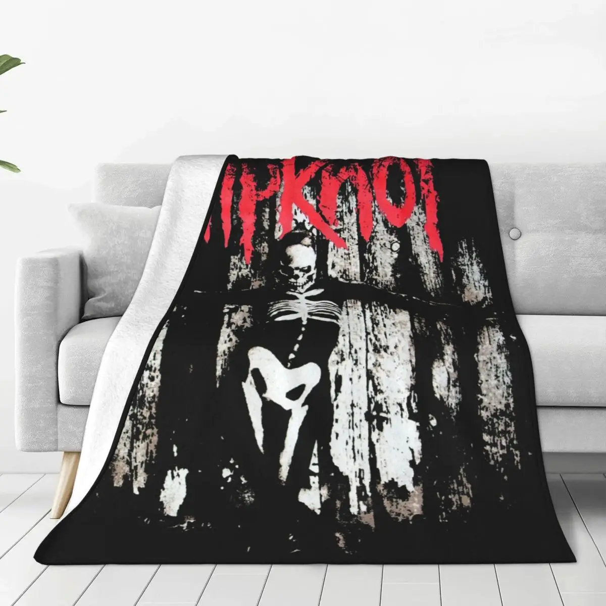 S-Slipknotd-Heavy Mental Music Knitted Blankets Wool Throw Blankets Bed Sofa Personalised Ultra-Soft Warm Bedsprea