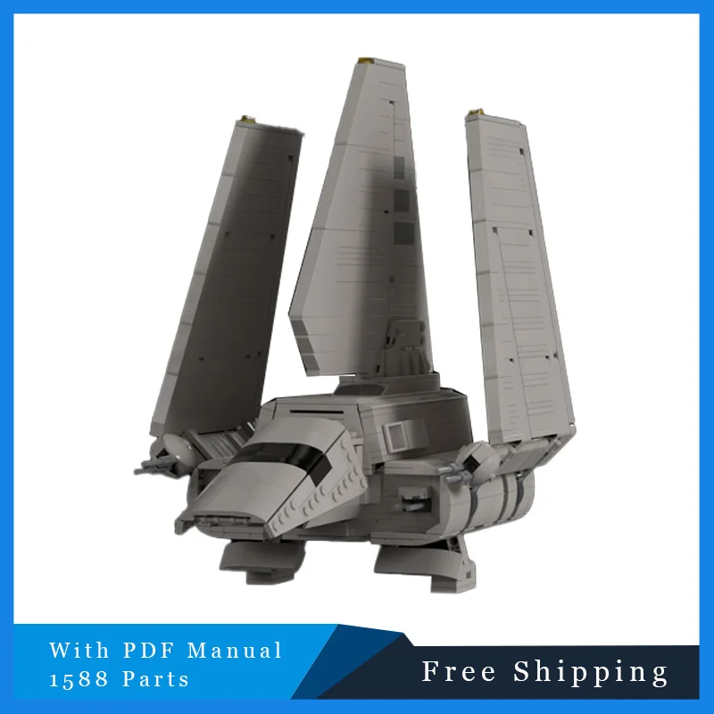 

1588 деталей, серия Star Battle, белый крутой шаттл, модульные строительные кирпичи, набор моделей, детская сборка, дисплей, игрушки, праздничные подарки