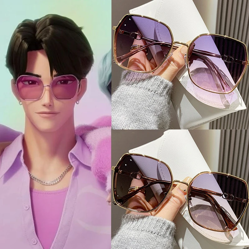 

Anime K-Pop Saja Boys Jinu Gradient Roleplay Pink Glasses Demon Hunters Props Men Women Trendy Halloween Party Cosplay Accessory