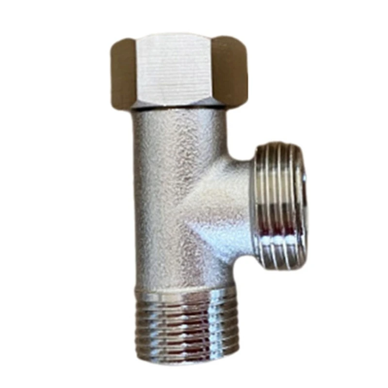 Upgrades T Toilet Connector Valves, Easy Install Tees Adapter, Leak Free Brass T Pipe, Fit for Bathroom Water Supply