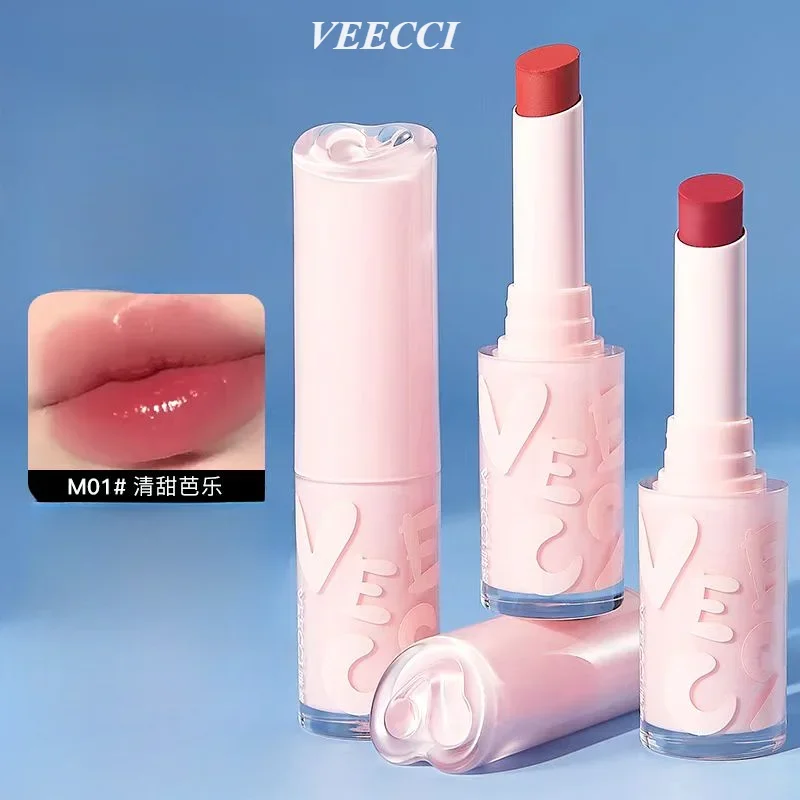 VEECCI-Gloss Labial Espelho de Água, Hidratante, Essência, Batons Sólidos, Duráveis, Impermeável, Maquiagem Chinesa