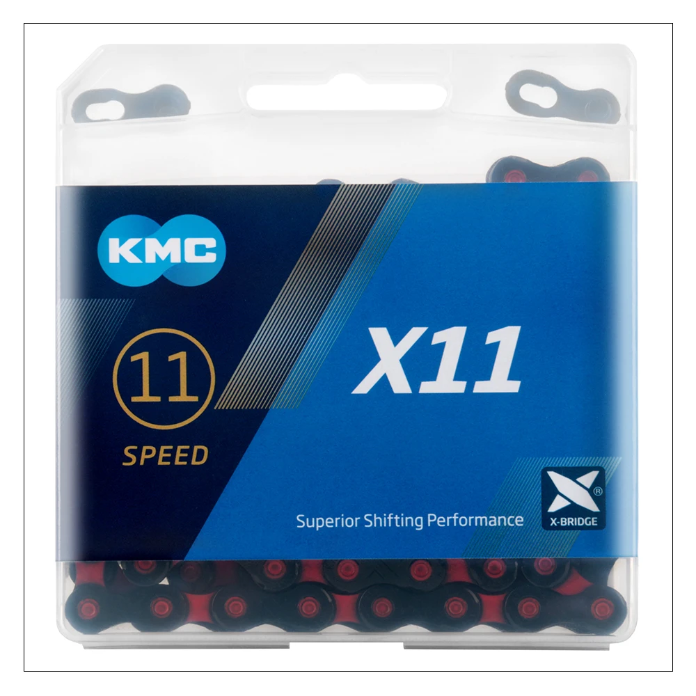 KMC Fahrradkette 11S 12-Gang MTB-Ketten 118L 126 Glieder Mountainbike-Kette 11V 12S Schwarz Rot Blau mit Schnellverschluss für Shimano – Detail 9