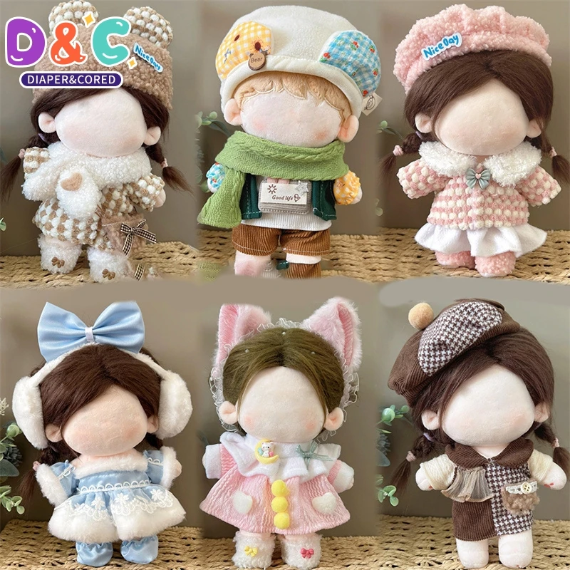 For 20cm Idol Doll Doll Clothes Outfit Accessories Cute College Dress Cosplay Plush Doll Clothes For Super Star Dolls Toys Gift