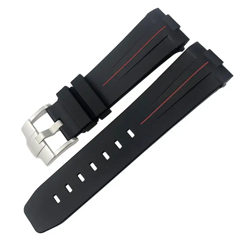 

NFR Rubber Watchband 23mm 22mm 24mm Watch Strap for Tudor Heritage Black Bay Bronze Pelagos Black Red Waterproof Sport