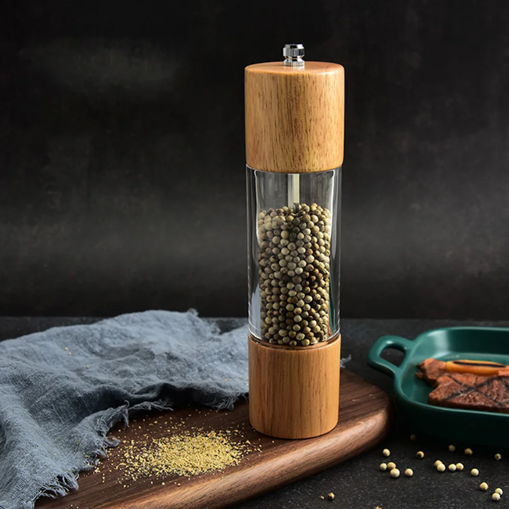 

1Pcs Pepper Grinder Transparent Kitchen Mill Bottle for Black Pepper Sichuan Cumin Coffee Seasoning Home Spices Grinding Tool