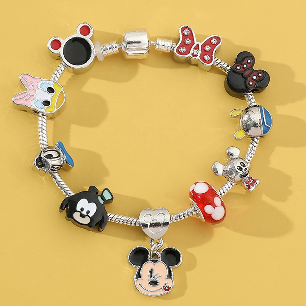 Bracelet à breloques Disney en perles de cristal, pendentif super-héros Marvel, Star Wars, bijoux pour femmes, accessoires pour Fans, cadeaux