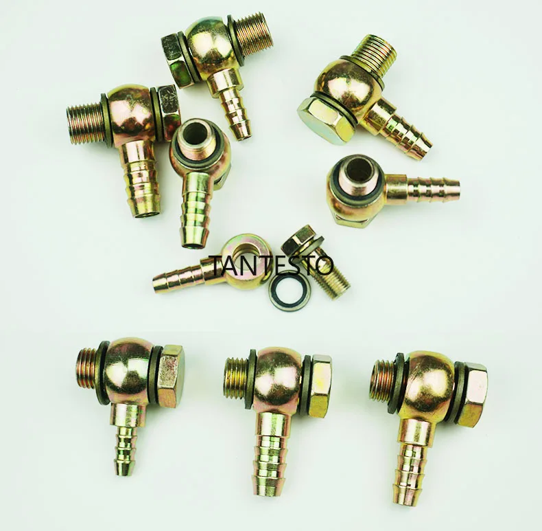 10PCS Diesel Kraftstoff Linie Nylon Hydraulische Rückkehr Rohr Runde Kugelkopf Zu Nachrüstung Hohl Schrauben M16 M18 – Detail 2