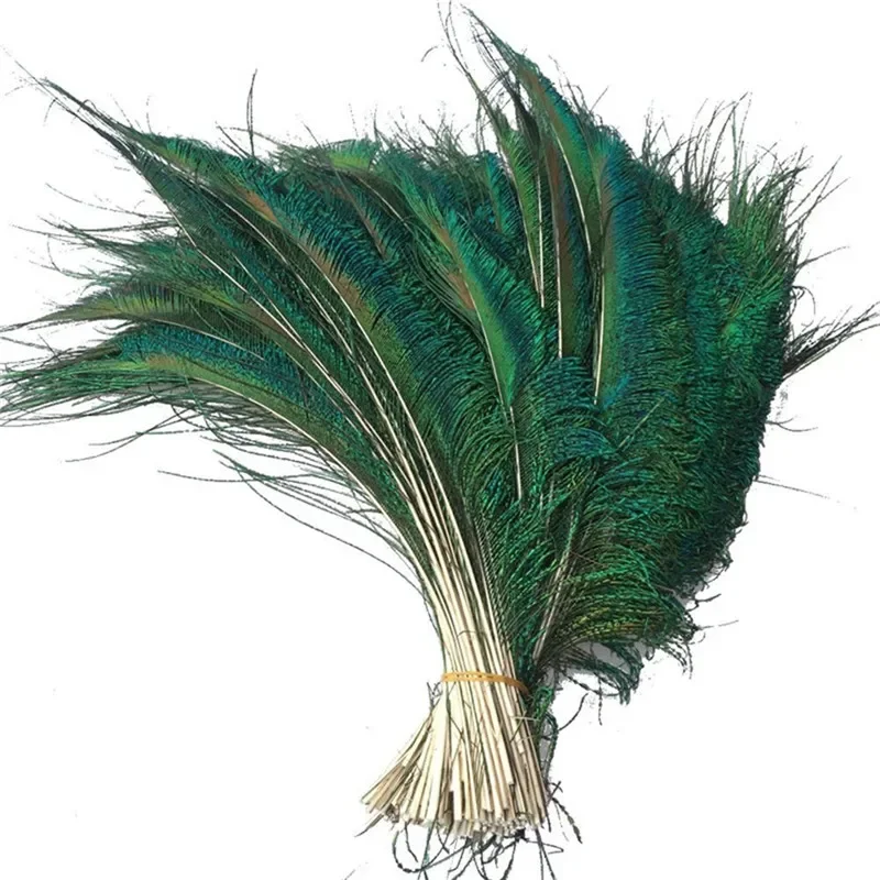 20 Stück/Lot Pfauenfedern Flügel 30-35cm/12-14" Hochzeits-Federdekoration Natürliche Federn für Bastelarbeiten Karnevalszubehör Plumas – Detail 3