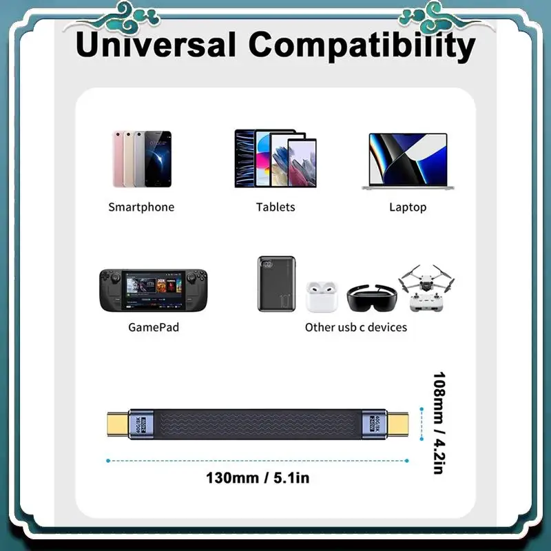 Easy To Use 40Gbps USB 4.0 PD 240W Fast Charging Cable Support 8K 4K Video Transmission Mobile Data Cable For Phone Notebook