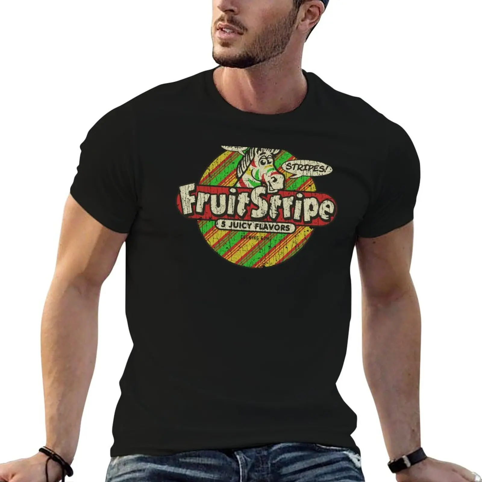 Yipes! Stripes! 1960 T-Shirt baggy shirts tops vintage graphic tee fruit of the loom mens t shirts